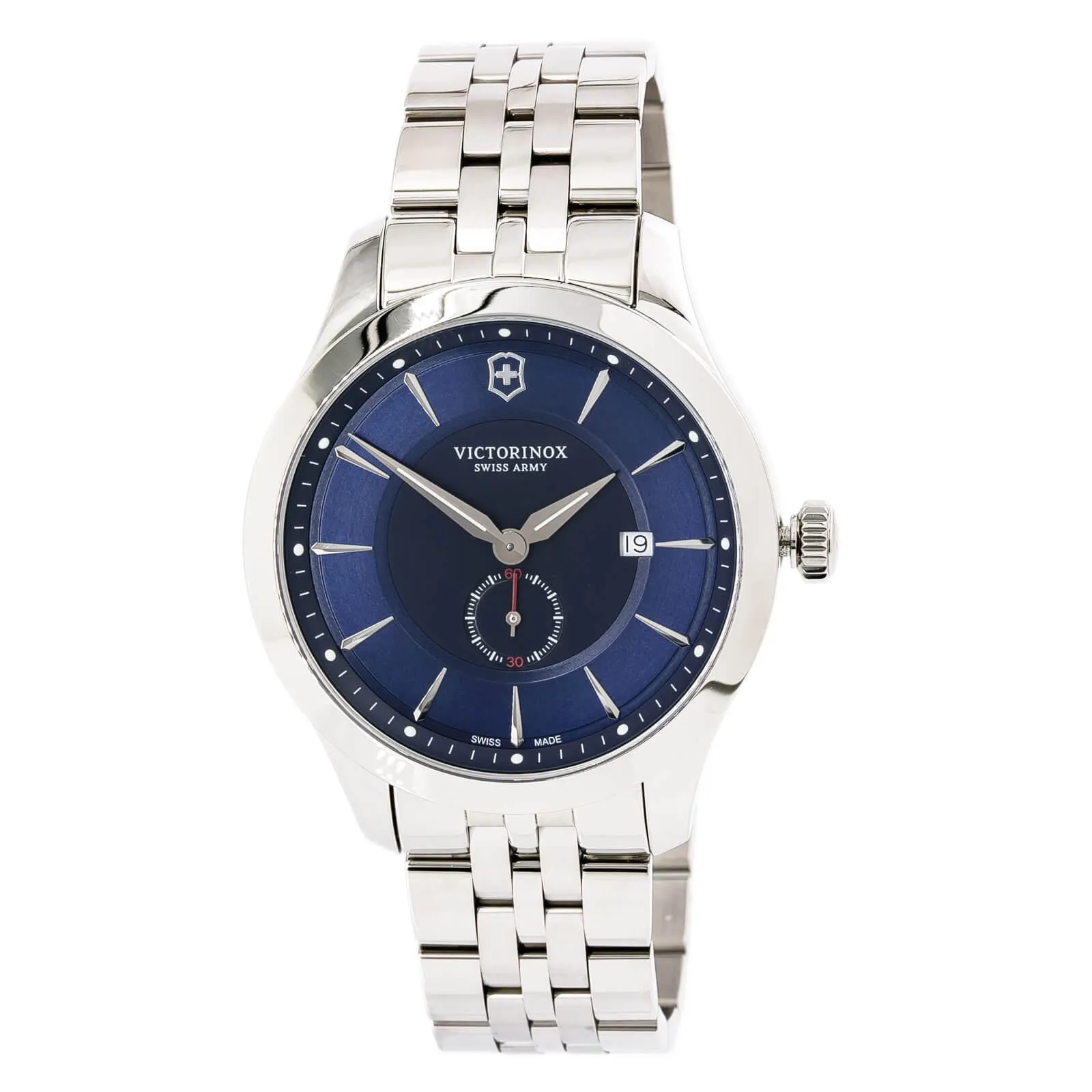 Victorinox Swiss Army 241763 Alliance Blue Dial Mens Quartz Steel Watch