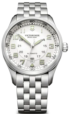 Victorinox Swiss Army Airboss Automatic Silver Dial Mens Watch