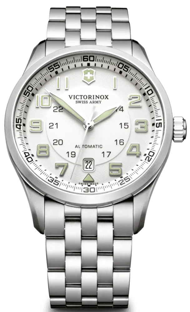 Victorinox Swiss Army Airboss Automatic Silver Dial Mens Watch