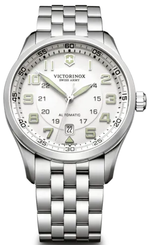 Victorinox Swiss Army Airboss Automatic Silver Dial Mens Watch