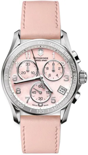 Victorinox Swiss Army Chrono Classic Mother Of Pearl Womens Quartz Watch 241419