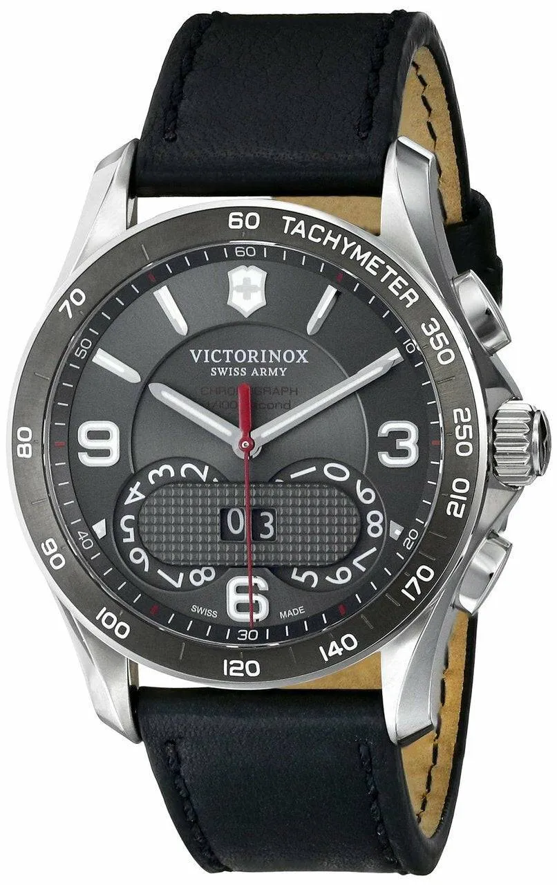 Victorinox Swiss Army Chrono Leather Strap Mens Watch