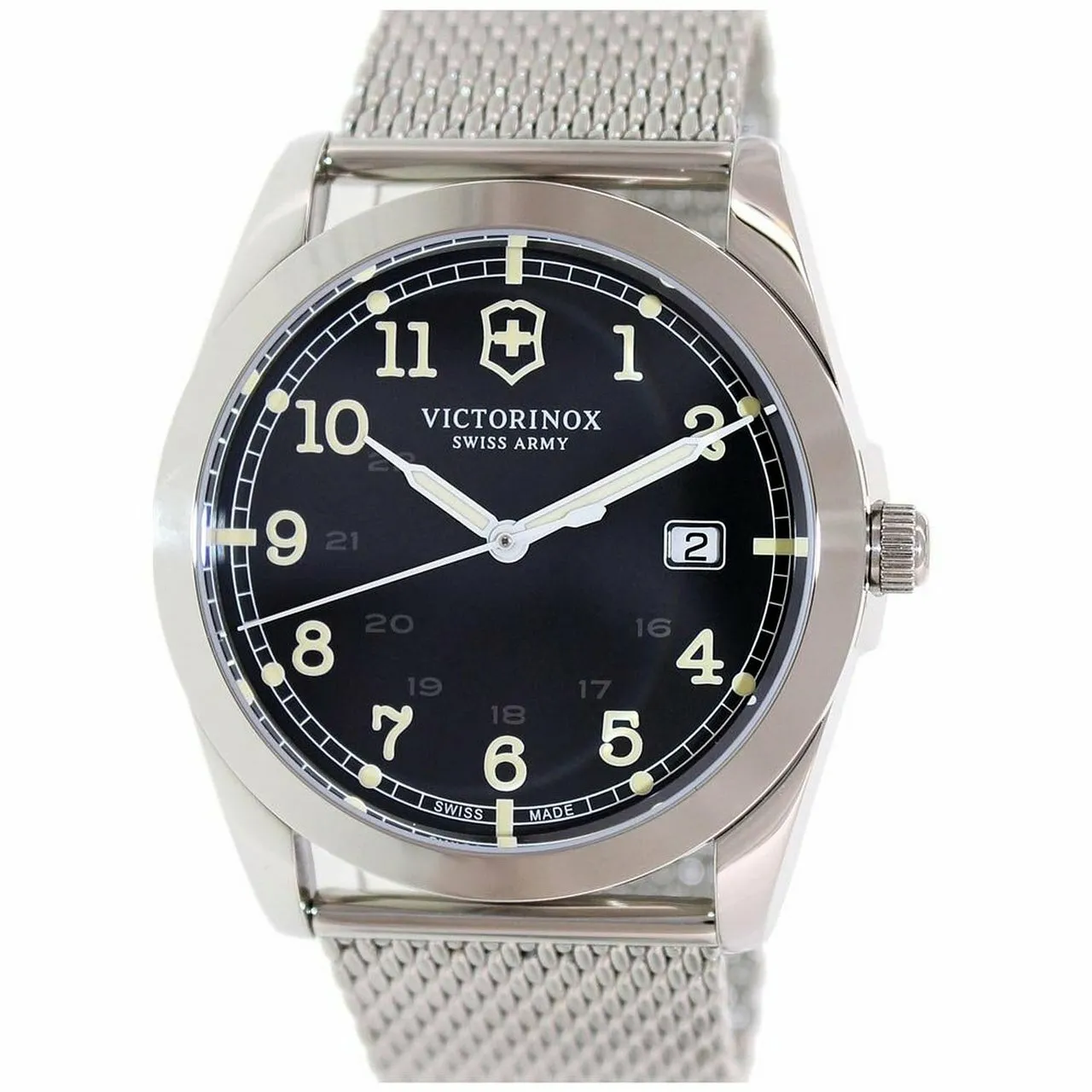 Victorinox Swiss Army Infantry Black Dial Steel Mens Watch