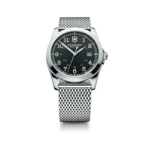 Victorinox Swiss Army Infantry Black Dial Steel Mens Watch