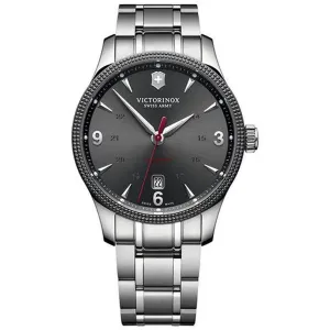 Victorinox Swiss Army Men's Automatic Watch - Alliance Grey Dial Bracelet | 241714.1