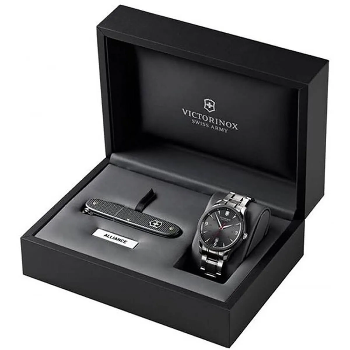 Victorinox Swiss Army Men's Automatic Watch - Alliance Grey Dial Bracelet | 241714.1