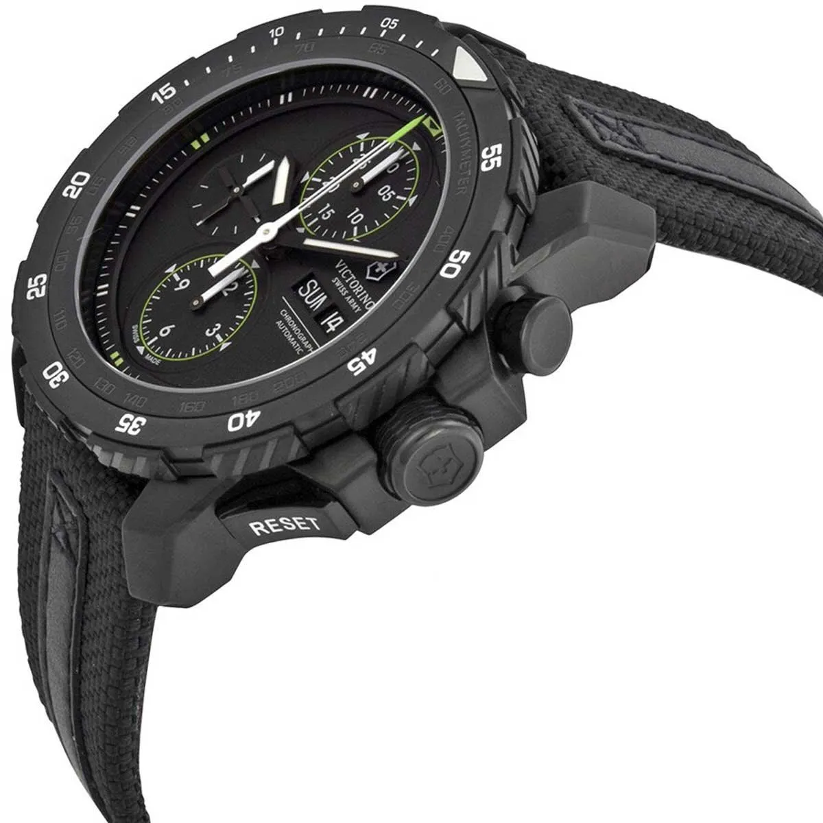 Victorinox Swiss Army Men's Automatic Watch - Alpnach Black Dial Nylon Strap | 241527