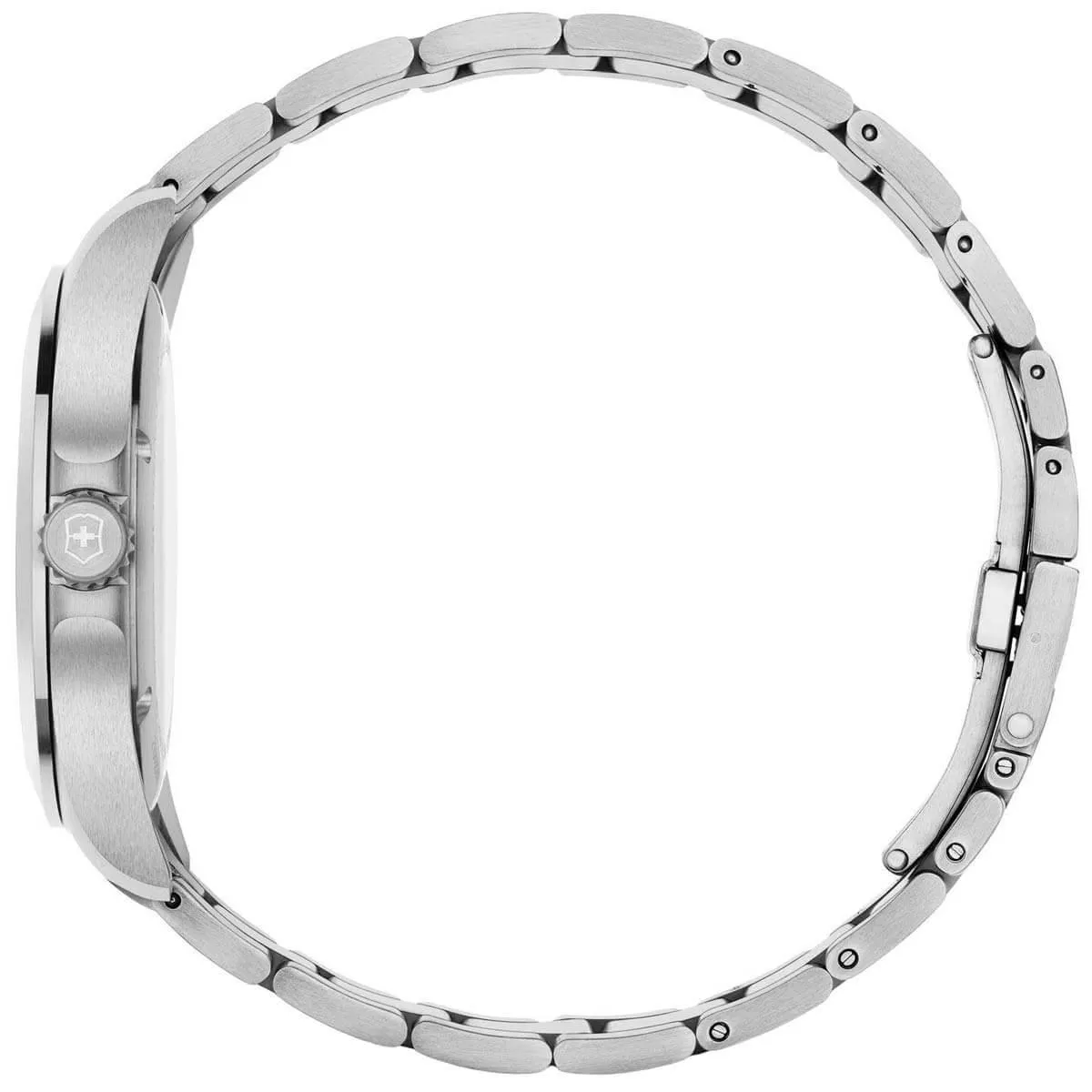 Victorinox Swiss Army Men's Quartz Watch - Heritage Black Dial Steel Bracelet | 241968