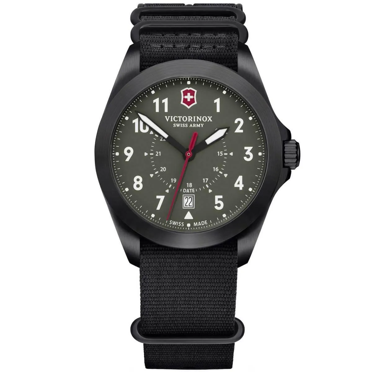 Victorinox Swiss Army Men's Quartz Watch - Heritage Green Dial Fabric Strap | 241972
