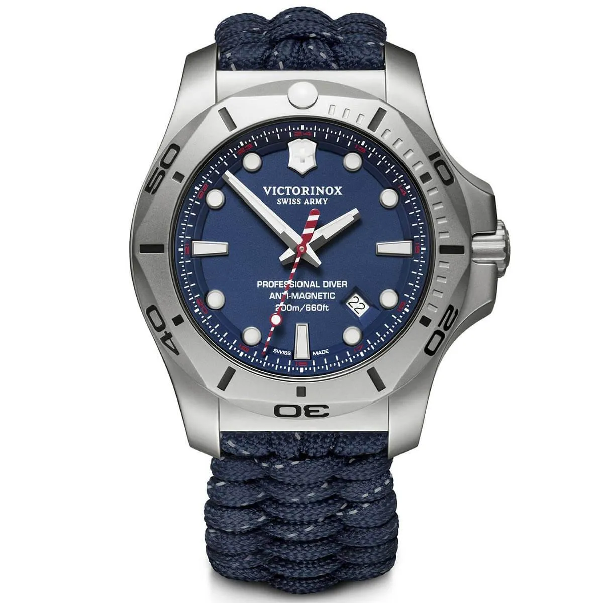 Victorinox Swiss Army Men's Quartz Watch - I.N.O.X. Professional Diver Blue Strap | 241843