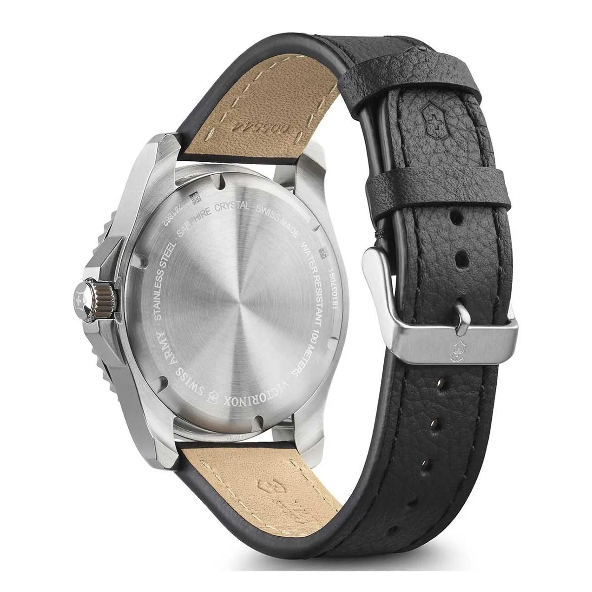 Victorinox Swiss Army Men's Quartz Watch - Maverick Black Leather Strap | 241862