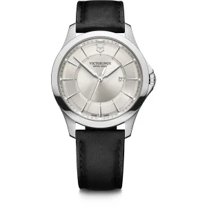 Victorinox Swiss Army Men's Watch - Alliance Silver Tone Dial Black Strap | 241905