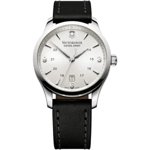 Victorinox Swiss Army Men's Watch - Alliance Silver Tone Dial Black Strap | 249034