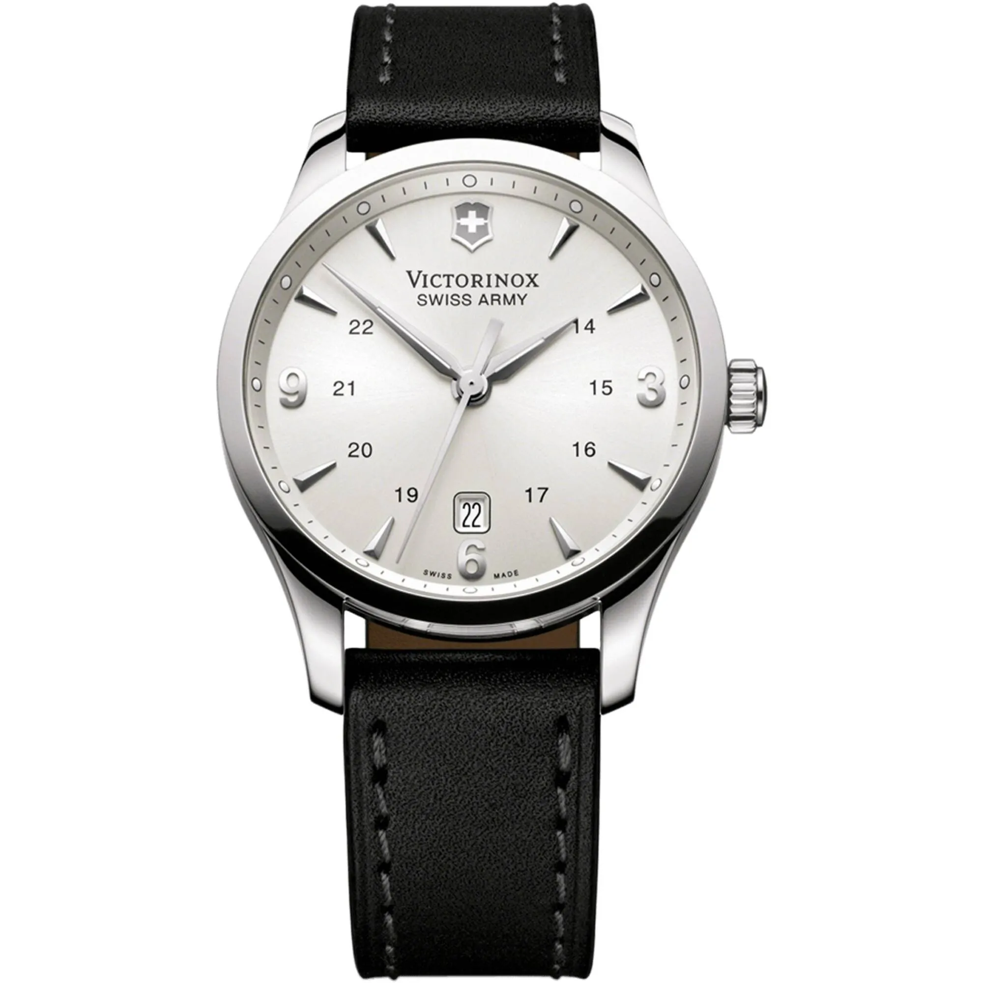 Victorinox Swiss Army Men's Watch - Alliance Silver Tone Dial Black Strap | 249034