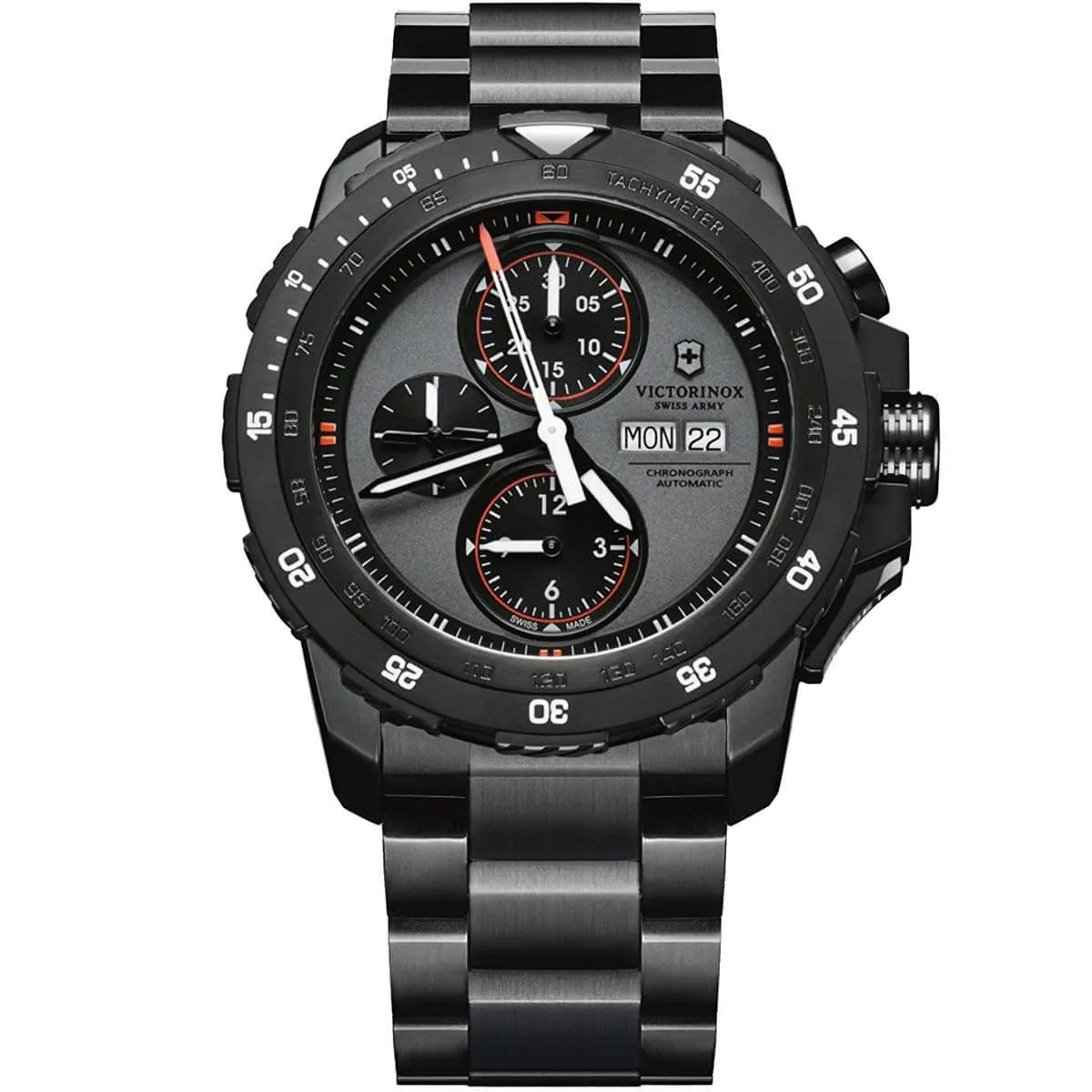 Victorinox Swiss Army Men's Watch - Alpnach Grey Dial Black Bracelet | 241573