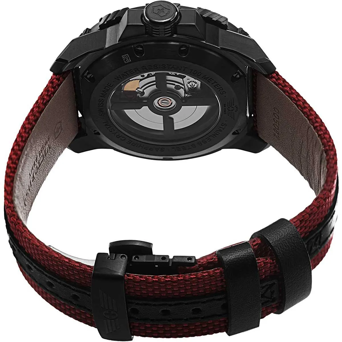 Victorinox Swiss Army Men's Watch - Alpnach Mechanical Red and Black Strap | 241686