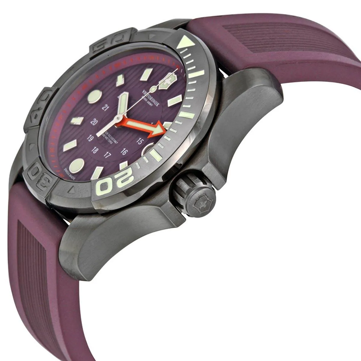 Victorinox Swiss Army Men's Watch - Dive Master 500 Purple Rubber Strap | 241558