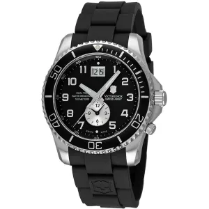 Victorinox Swiss Army Men's Watch - Maverick GS Dual Time Black Rubber Strap | 241440