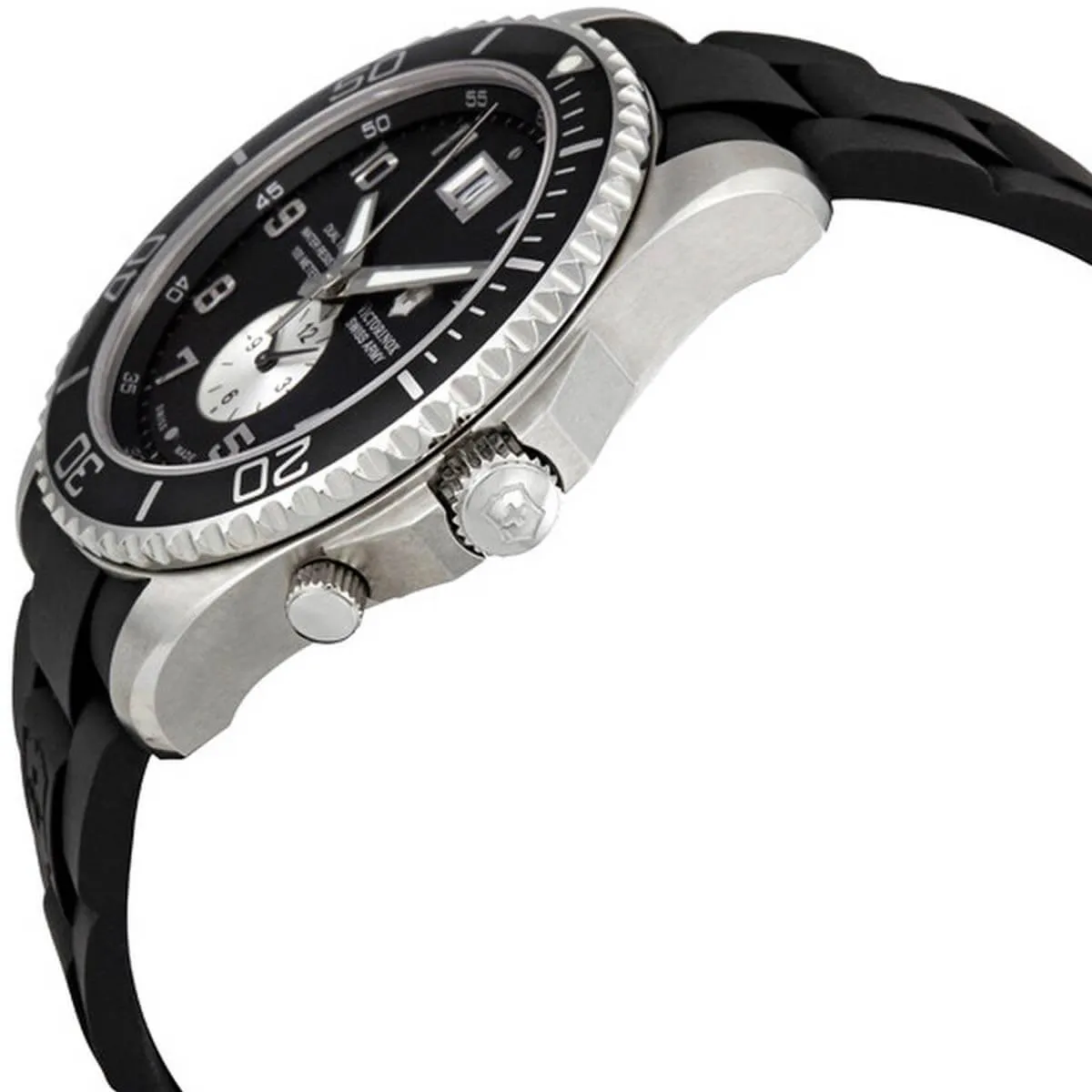 Victorinox Swiss Army Men's Watch - Maverick GS Dual Time Black Rubber Strap | 241440