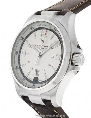 Victorinox Swiss Army Night Vision Mens Strap Watch - Silver White Dial - Steel