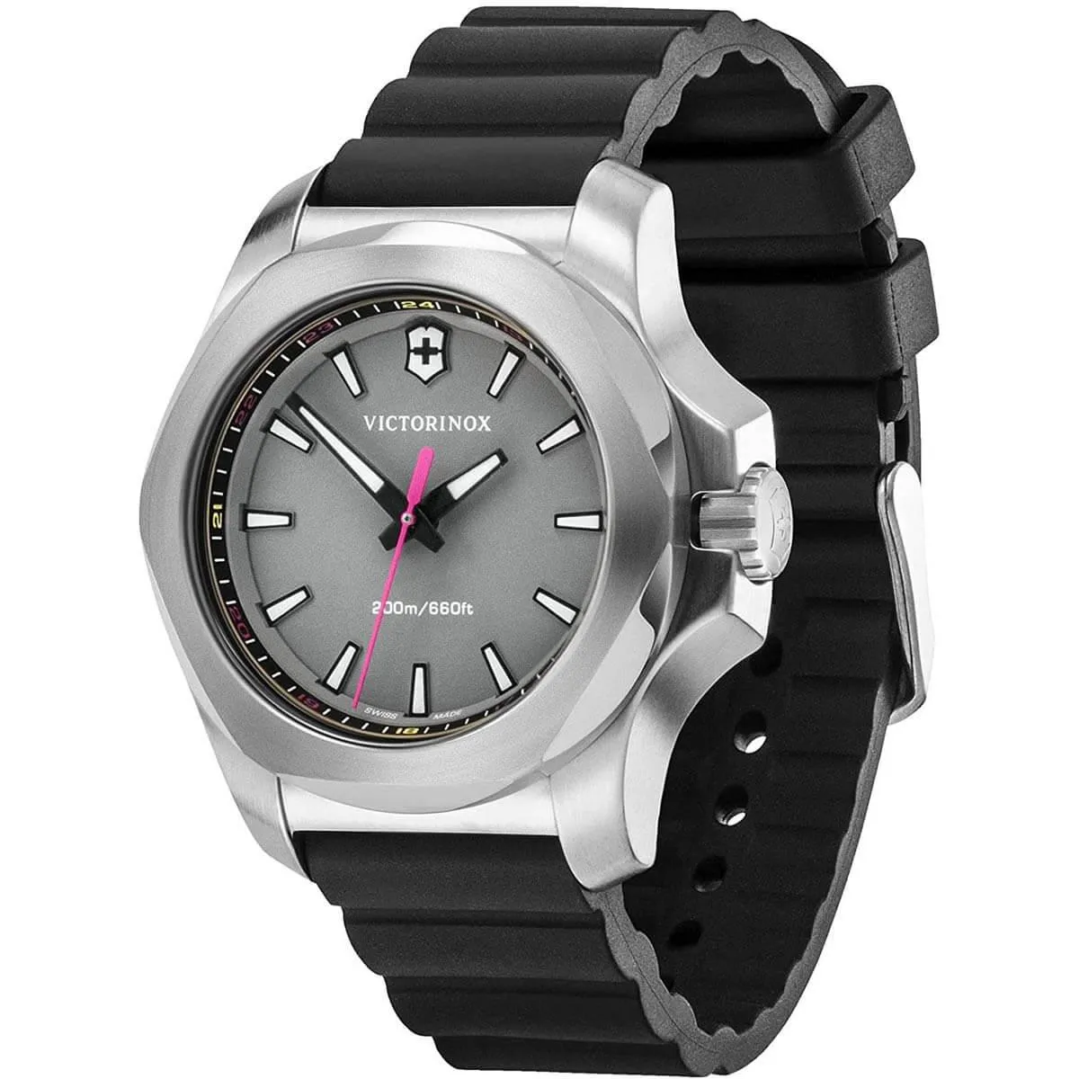 Victorinox Swiss Army Women's Watch - I.N.O.X. V Grey Dial Black Strap | 241881