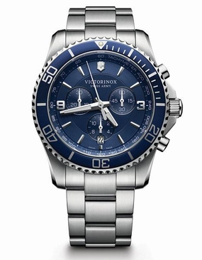 Victorinox Swiss Army Maverick Chronograph - Blue Dial - Steel Case & Bracelet