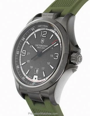 Victorinox Swiss Army Night Vision Mens Strap Watch - Army Green Dial - IP Case