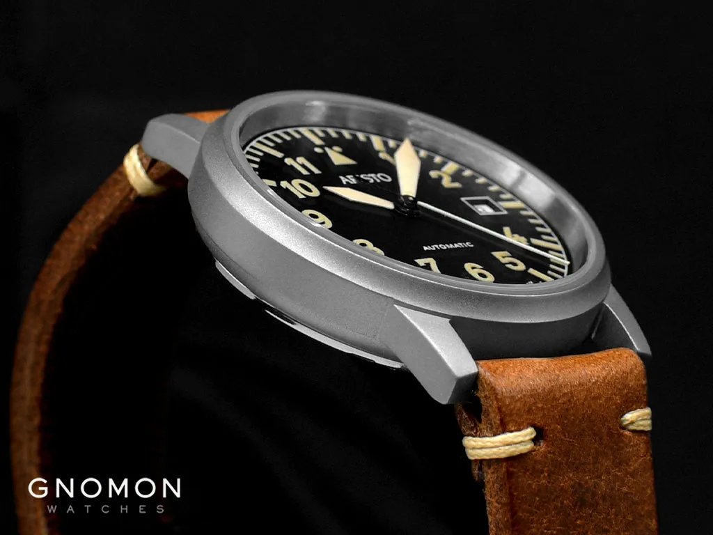 Vintage Aviator Grey Leather 3H100 - Signature - Sapphire