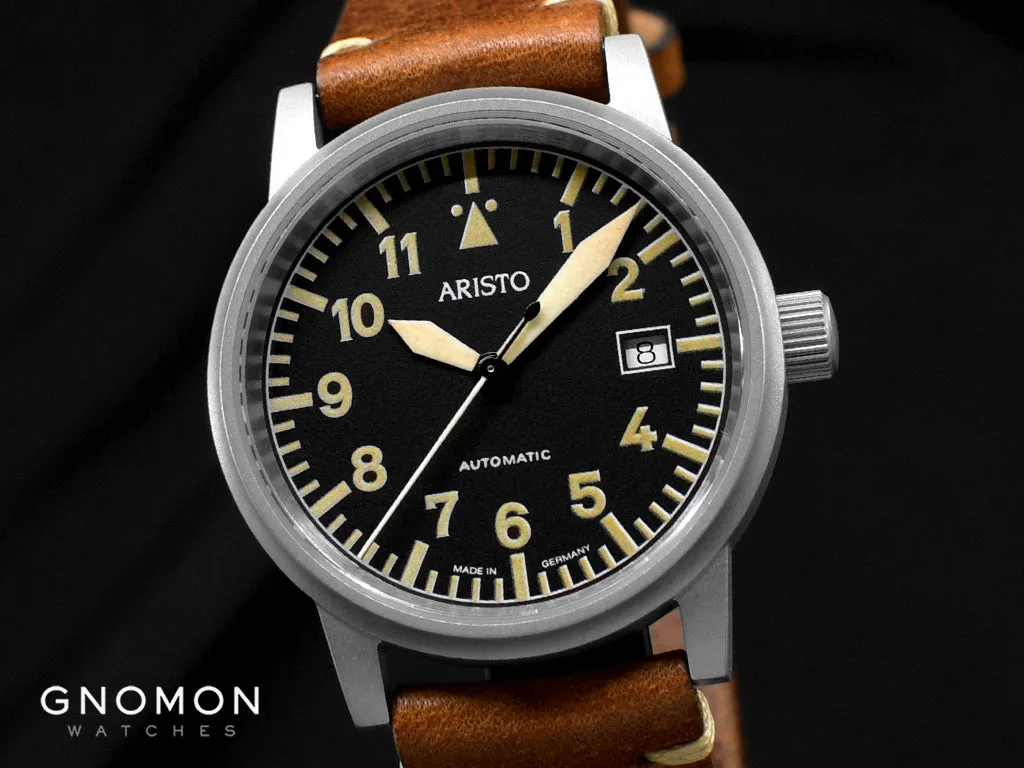 Vintage Aviator Grey Leather 3H100 - Signature - Sapphire