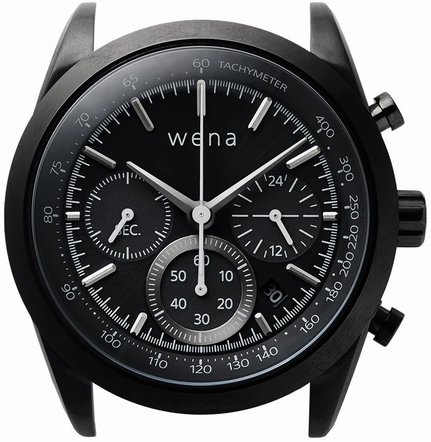 Wena By Sony Watch Head Solar Chronograph Black