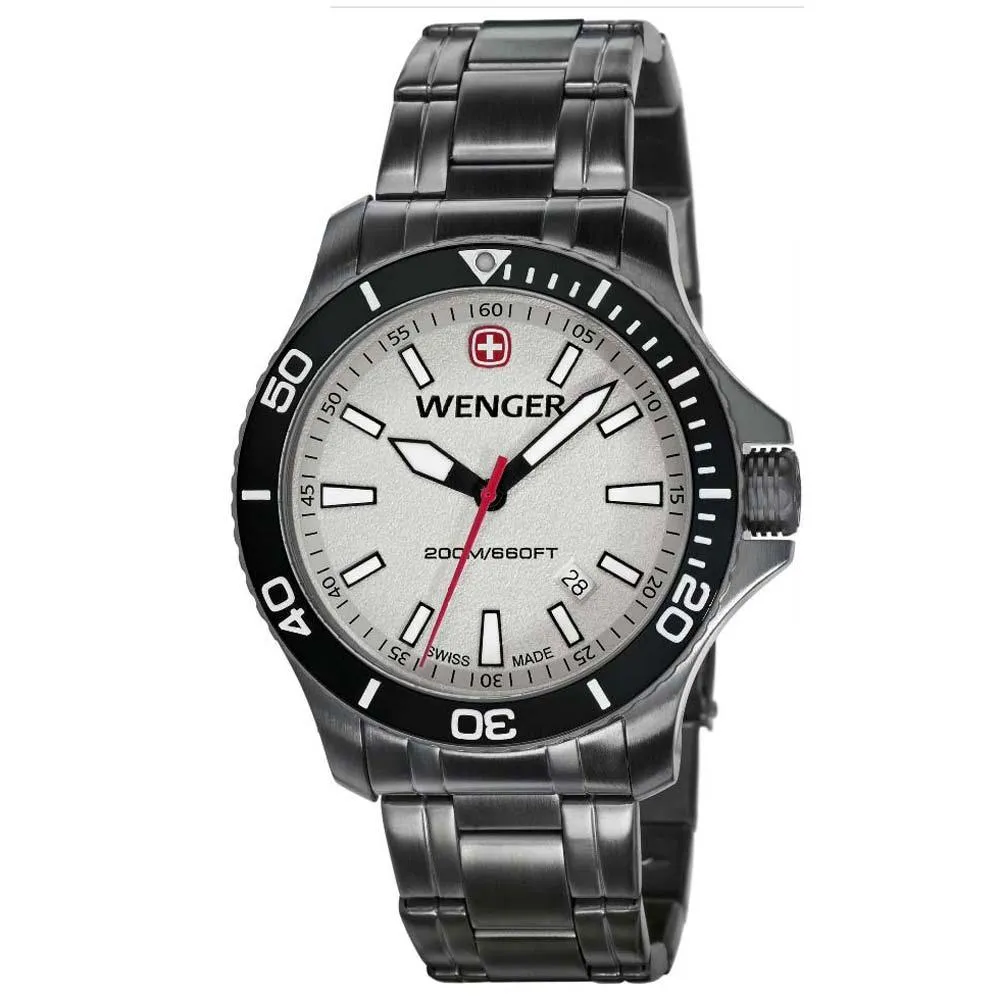 Wenger 0641.107 Men's Sea Force Gunmetal Ion Plated Grey Dial Swiss watch