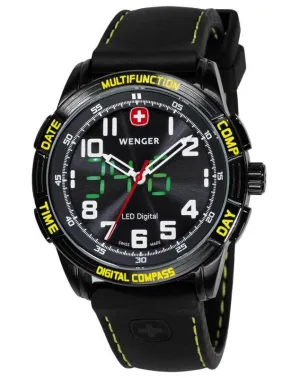 Wenger 70434 Men's Swiss Made Black Dial 100M WR Watch
