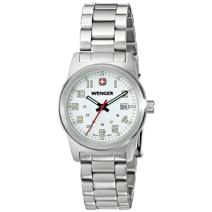 Wenger 72829 Women's Classic Field White Dial Stainless Steel Bracelet Swiss Watch