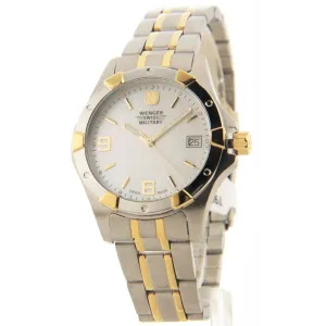 Wenger 79093 Women's Military Elite Silver Dial Two Tone Steel Watch