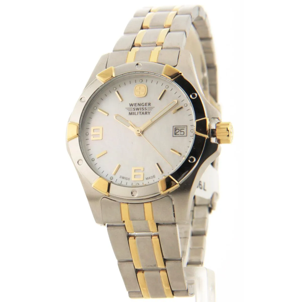 Wenger 79093 Women's Military Elite Silver Dial Two Tone Steel Watch