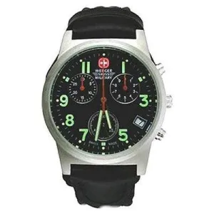 Wenger 79110 Men's Leather Strap Chronograph Watch