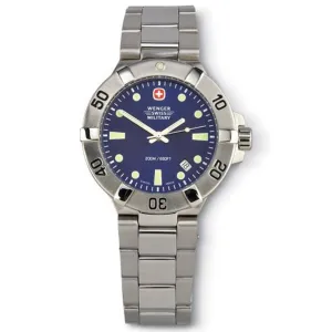 Wenger 79178 Men's Swiss Military SeaForce Blue Dial Stainless Steel Dive Watch