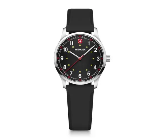 Wenger City Sport 34mm Black Dial Silicone Watch 01.1421.127