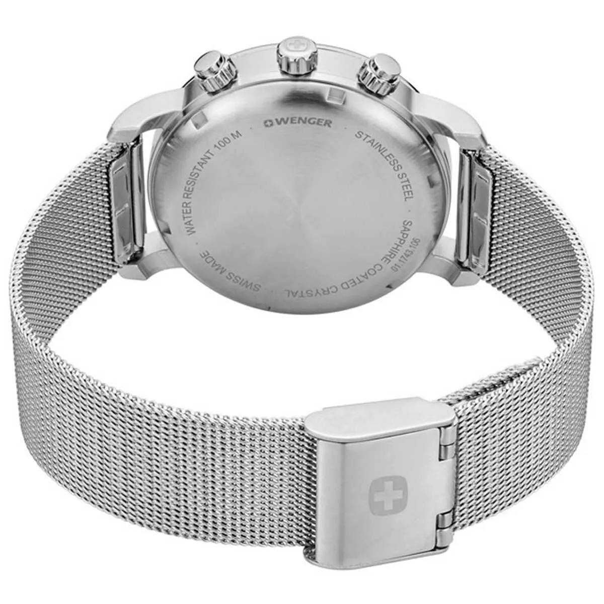 Wenger Men's Chronograph Watch - Urban Classic Silver Dial Bracelet | 01.1743.106