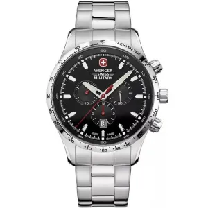 Wenger Men's Quartz Watch - Classic Chrono Stainless Steel Bracelet | 01.9043.203C