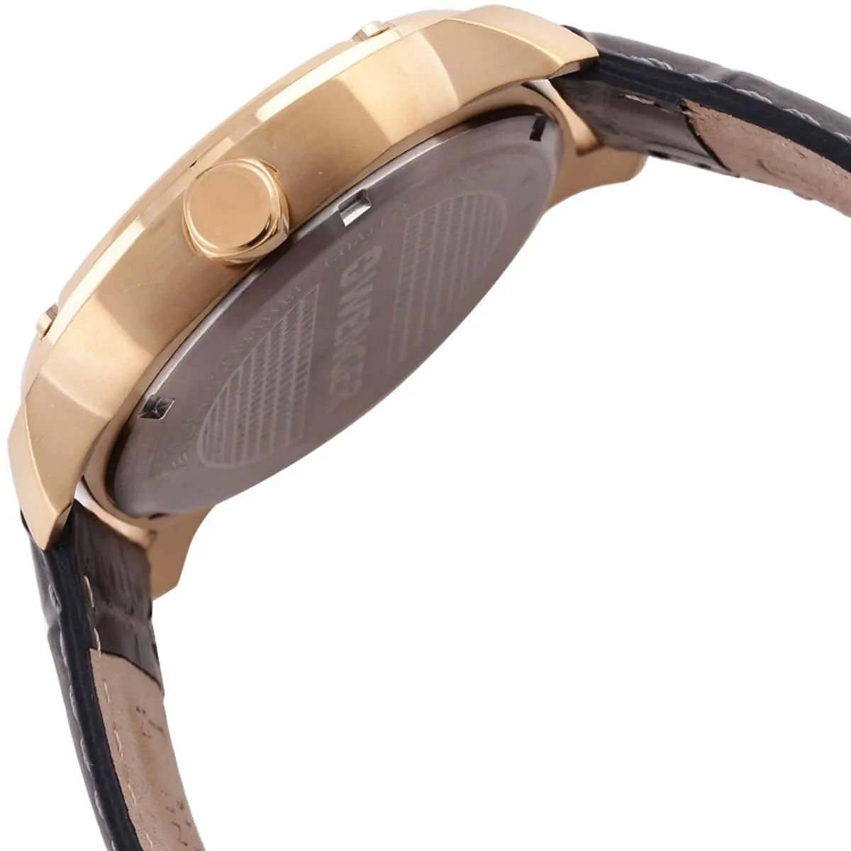 Wenger Men's Quartz Watch - Edge Romans Date Grey Dial Leather Strap | 01.1141.120