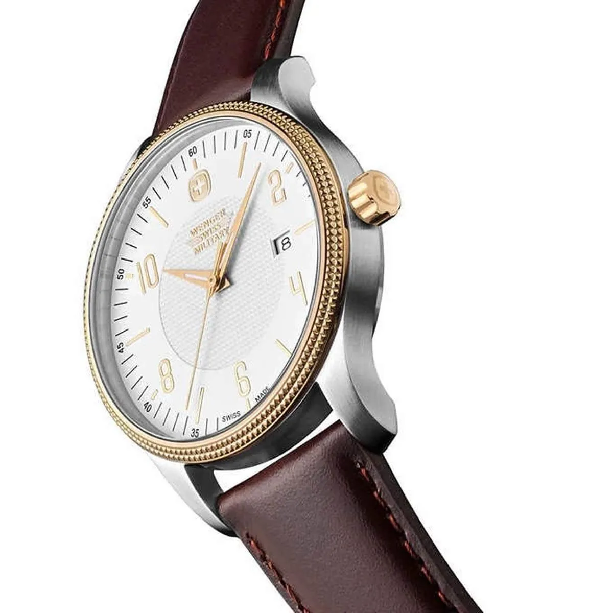 Wenger Men's Quartz Watch - Terragraph Silver and White Dial Strap | 01.9041.215C