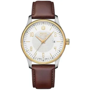 Wenger Men's Quartz Watch - Terragraph Silver and White Dial Strap | 01.9041.215C