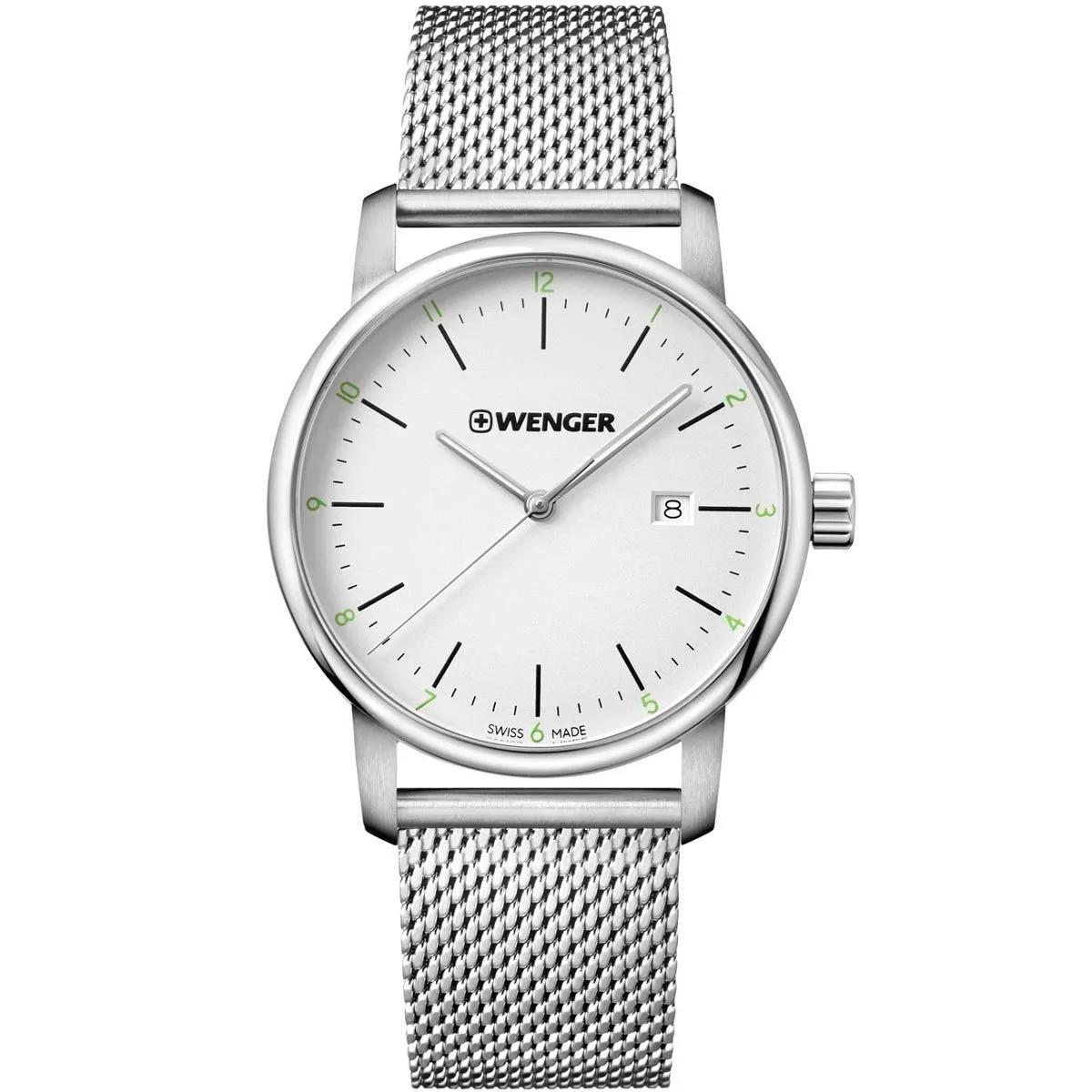 Wenger Men's Quartz Watch - Urban Classic Silver Tone Dial Bracelet | 01.1741.113