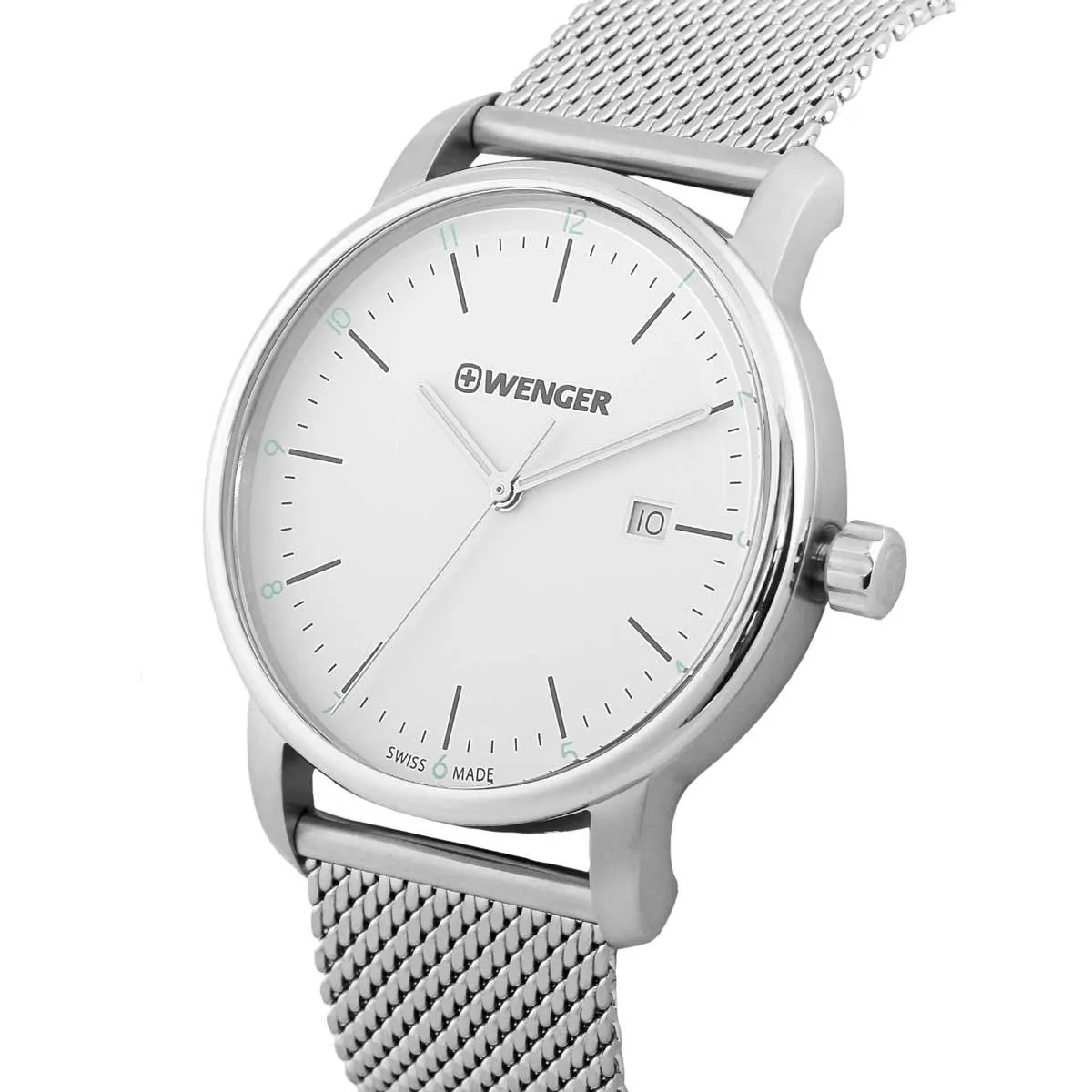 Wenger Men's Quartz Watch - Urban Classic Silver Tone Dial Bracelet | 01.1741.113