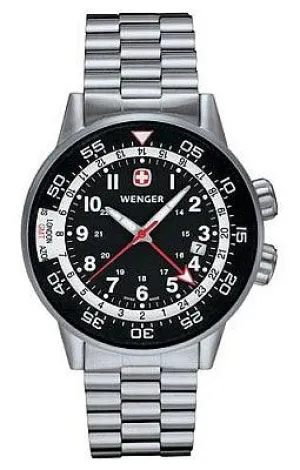 Wenger Men's Swiss Made Commando Traveler GMT Watch 74746