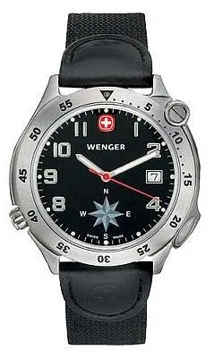 Wenger Men's Swiss Made Swing-out Compass Watch 70375