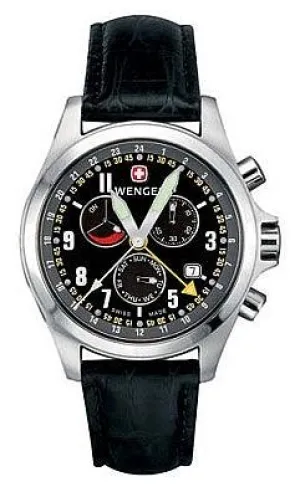 Wenger Men's Swiss Made TerraGraph Dual Time Power Reserve Alarm Watch 72755