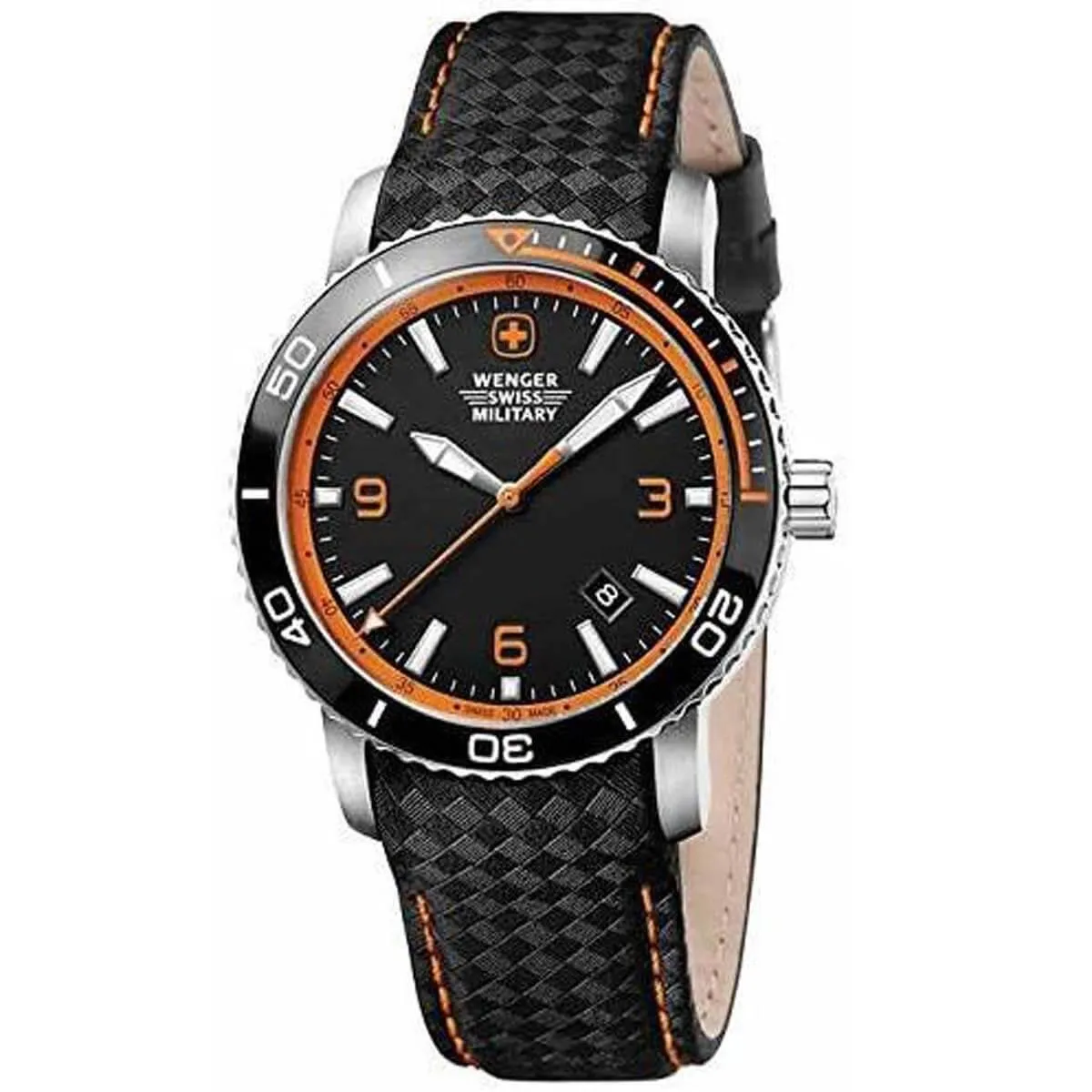 Wenger Men's Watch and LED Flashlight Set Roadster Black Strap 01.1841.201C.FL