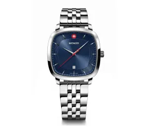 Wenger Vintage Classic 37mm Blue Dial Stainless Steel Watch 01.1921.103
